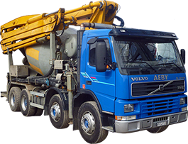 Aeby Transport Fribourg camion Betonpumpe Fahrmischerpumpe